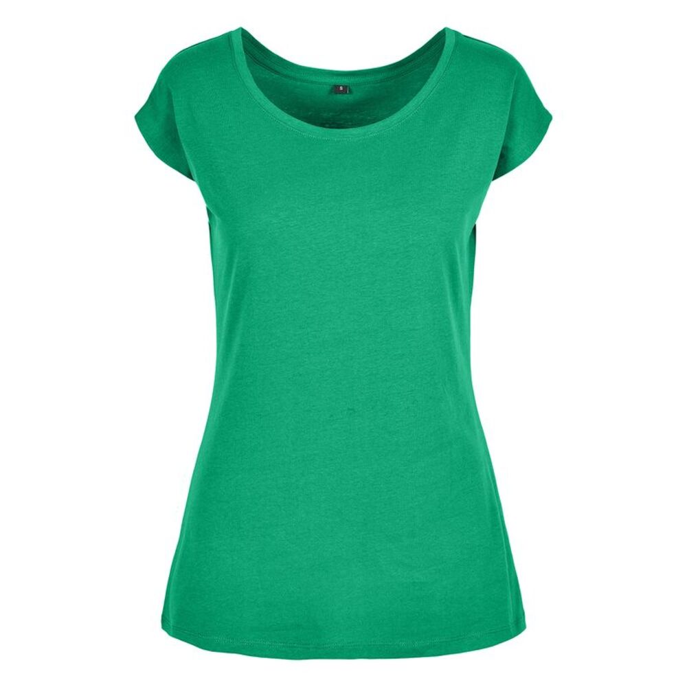 Build Your Brand Womens/Ladies Wide Neck / Light Mint